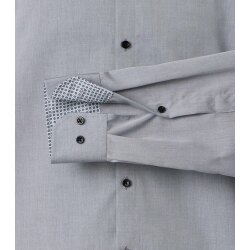 VENTI Herren Businesshemd Langarm Kent Modern-Fit Silber