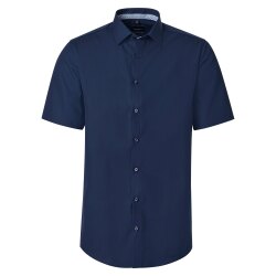 VENTI Herren Businesshemd Kurzarm Kent Modern-Fit Marine