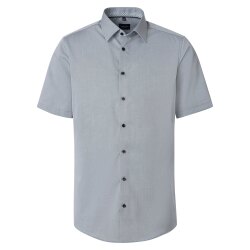 VENTI Herren Businesshemd Kurzarm Kent Modern-Fit Silber