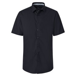 VENTI Herren Businesshemd Kurzarm Kent Modern-Fit Schwarz