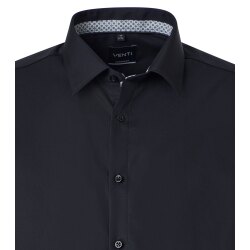 VENTI Herren Businesshemd Kurzarm Kent Modern-Fit Schwarz