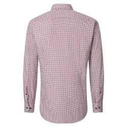 VENTI Herren Businesshemd Langarm Kent Modern-Fit Rot Muster