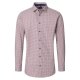 VENTI Herren Businesshemd Langarm Kent Modern-Fit Rot Muster