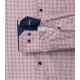 VENTI Herren Businesshemd Langarm Kent Modern-Fit Rot Muster