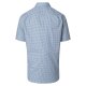 VENTI Herren Businesshemd Kurzarm Kent Modern-Fit Blau Muster