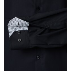 VENTI Herren Businesshemd Langarm Kent Comfort-Fit Schwarz