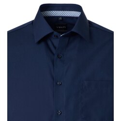 VENTI Herren Businesshemd Kurzarm Kent Comfort-Fit Marine
