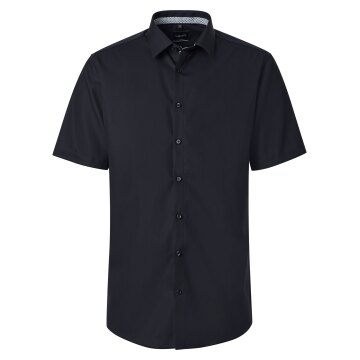 VENTI Herren Businesshemd Kurzarm Kent Comfort-Fit Schwarz