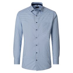 VENTI Herren Businesshemd Langarm Kent Comfort-Fit Blau...