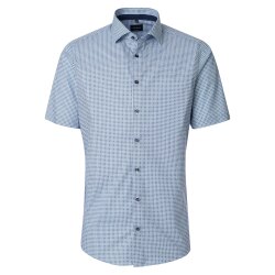VENTI Herren Businesshemd Kurzarm Kent Comfort-Fit Blau...