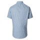 VENTI Herren Businesshemd Kurzarm Kent Comfort-Fit Blau Muster