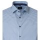 VENTI Herren Businesshemd Kurzarm Kent Comfort-Fit Blau Muster