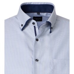 VENTI Herren Businesshemd Langarm Button-Down Comfort-Fit Hellblau