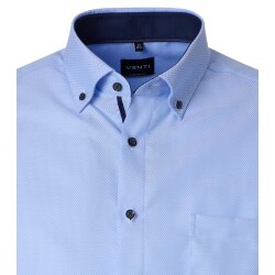 VENTI Herren Businesshemd Langarm Button-Down Comfort-Fit Hellblau