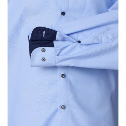 VENTI Herren Businesshemd Langarm Button-Down Comfort-Fit Hellblau