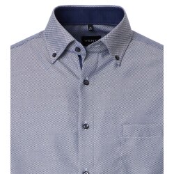 VENTI Herren Businesshemd Langarm Button-Down Comfort-Fit Blau