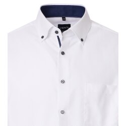 VENTI Herren Businesshemd Langarm Button-Down Comfort-Fit Weiß