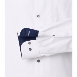 VENTI Herren Businesshemd Langarm Button-Down Comfort-Fit Weiß