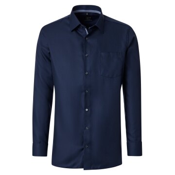 VENTI Herren Businesshemd Langarm Kent Comfort-Fit Marine