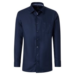 VENTI Herren Businesshemd Langarm Kent Comfort-Fit Marine