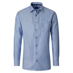 VENTI Herren Businesshemd Langarm Kent Comfort-Fit Blau