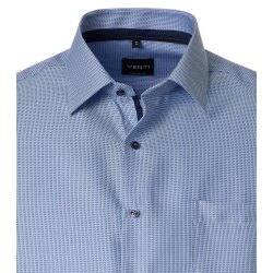 VENTI Herren Businesshemd Langarm Kent Comfort-Fit Blau