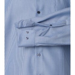 VENTI Herren Businesshemd Langarm Kent Comfort-Fit Blau