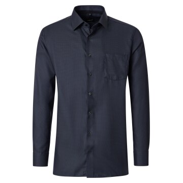 VENTI Herren Businesshemd Langarm Kent Comfort-Fit Schwarz