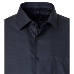 VENTI Herren Businesshemd Langarm Kent Comfort-Fit Schwarz