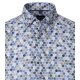 VENTI Herren Businesshemd Langarm Kent Modern-Fit Hellblau Muster