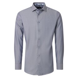 VENTI Herren Businesshemd Langarm Kent Modern-Fit Anthrazit