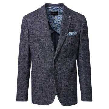 VENTI Herren Sakko FORMAL Revers Polyestermix Stretch Blau