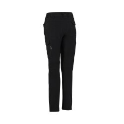 PLANAM Stretchy Damen Hose OUTDOOR Oberschenkeltaschen Schwarz