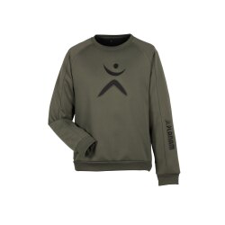 PLANAM Unisex Sweater OUTDOOR Rundhals Logo Olivgrün