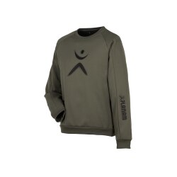 PLANAM Unisex Sweater OUTDOOR Rundhals Logo Olivgrün