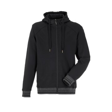 PLANAM Herren Match Kapuzenjacke OUTDOOR Reißverschluss Schwarz