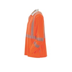 PLANAM Unisex Poloshirt NORIT-WARNSCHUTZ Langarm Orange/Zink