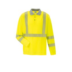 PLANAM Unisex Poloshirt NORIT-WARNSCHUTZ Langarm Gelb/Zink
