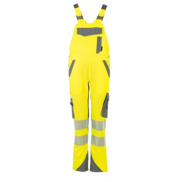 PLANAM Damen Latzhose NORIT-WARNSCHUTZ Gelb/Zink