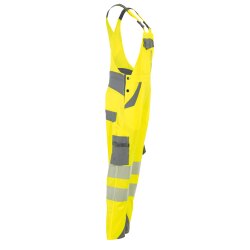 PLANAM Damen Latzhose NORIT-WARNSCHUTZ Gelb/Zink