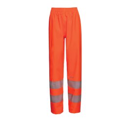 PLANAM Herren Regenhose rECOflexy Reflexband Orange