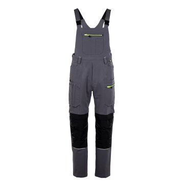 PLANAM Herren Latzhose rECOline SORONA® recycled Schiefer/Schwarz