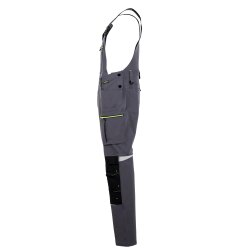 PLANAM Herren Latzhose rECOline SORONA® recycled Schiefer/Schwarz