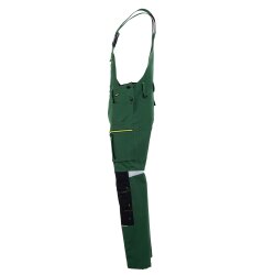 PLANAM Herren Latzhose rECOline SORONA® recycled Grün/Schwarz
