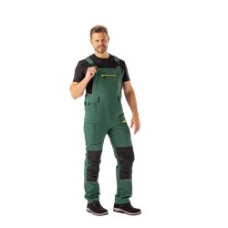PLANAM Herren Latzhose rECOline SORONA® recycled Grün/Schwarz