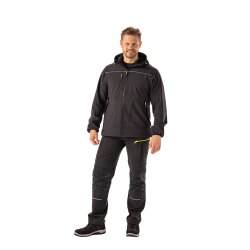 PLANAM Herren Softshelljacke rECOline TPU Schwarz