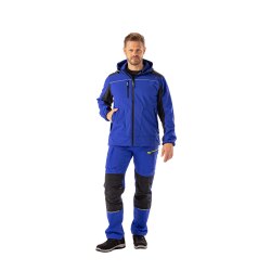 PLANAM Herren Softshelljacke rECOline TPU Kornblau/Schwarz