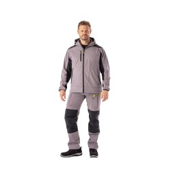 PLANAM Herren Softshelljacke rECOline TPU Zink/Schwarz