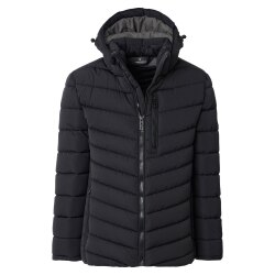 CASAMODA Herren Steppjacke SPORTSWEAR Kapuze Schwarz