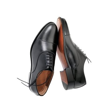 Größe D 40 UK 6 ½ Prime Shoes New York Rahmengenäht Schwarz Box Calf Black Schnürschuh aus feinstem Kalbsleder